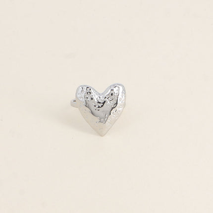 Bague - coeur texturé