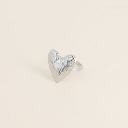 Bague - coeur texturé