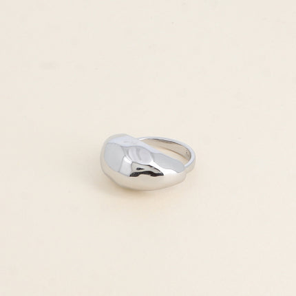 Ring - hammered, domed, wavy shape