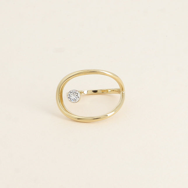 Bague - forme ajourée et ornée de cristaux Swarovski®