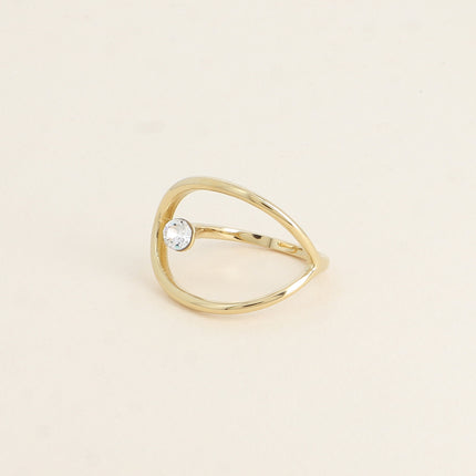 Bague - forme ajourée et ornée de cristaux Swarovski®