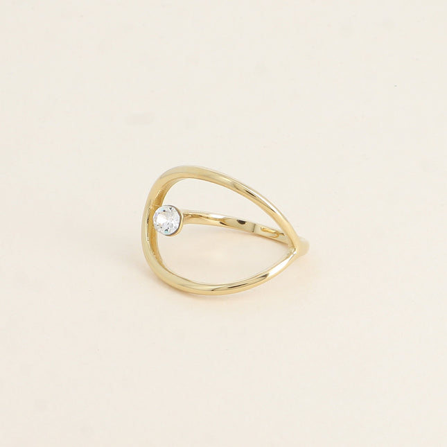 Bague - forme ajourée et ornée de cristaux Swarovski®