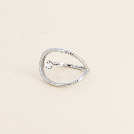 Bague - forme ajourée et ornée de cristaux Swarovski®