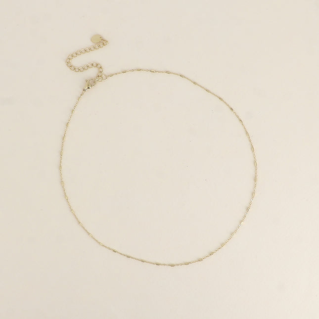 Collier - maille forçat et aux anneaux rectangulaires
