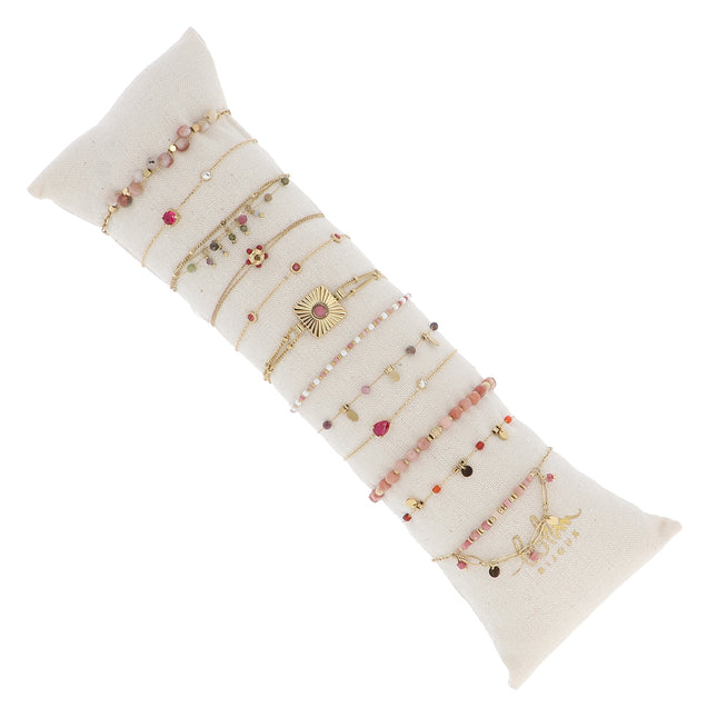 Kit de 12 bracelets - doré - prix moyen de 5,20€/pc - Présentoir offert