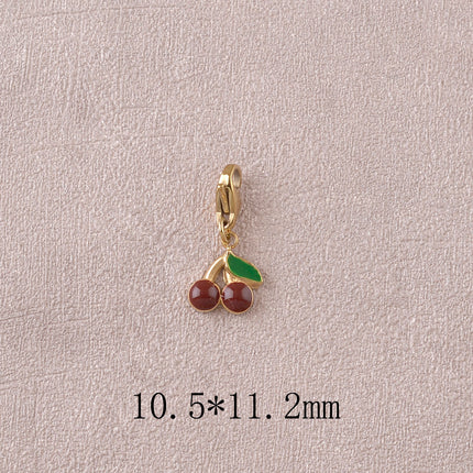 Charm - cerise en émail