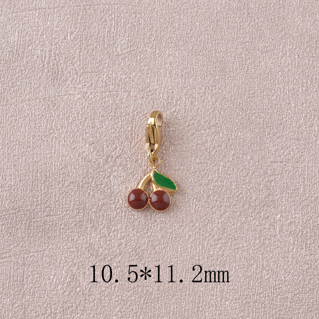 Charm - cerise en émail