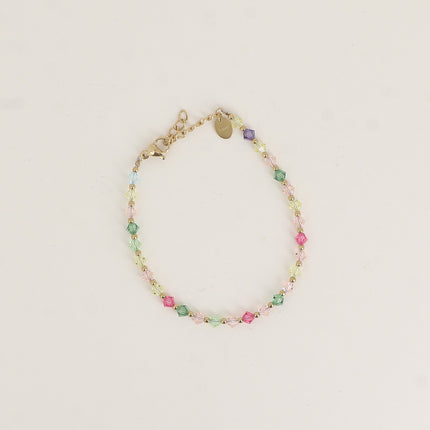 Bracelet sur câble - cristaux toupies