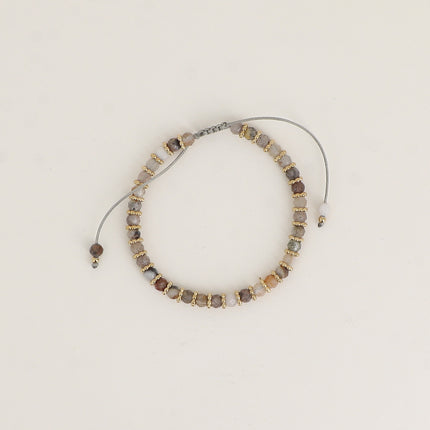 Bracelet - sliding clasp, natural stones
