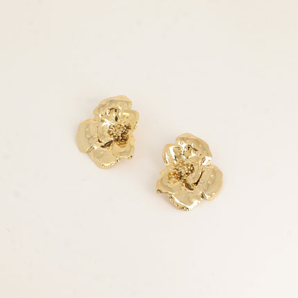 Boucles puces - motif floral 37 x 47 mm