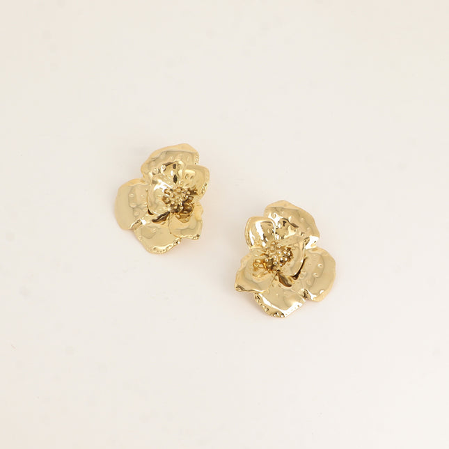 Boucles puces - motif floral 37 x 47 mm