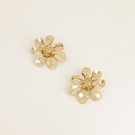 Boucles puces - motif floral 37 x 47 mm