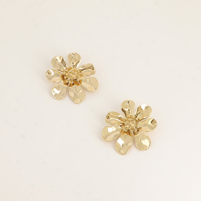 Boucles puces - motif floral 37 x 47 mm