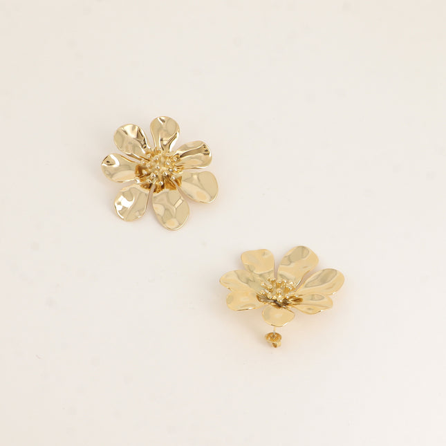 Boucles puces - motif floral 37 x 47 mm