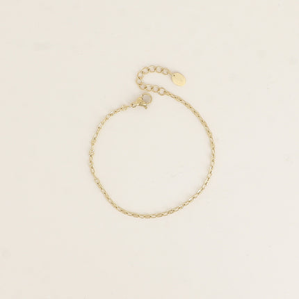 Bracelet - maille alternée fantaisie style café texturé