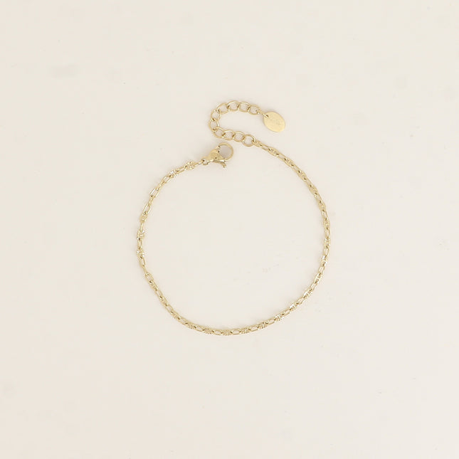 Bracelet - maille alternée fantaisie style café texturé