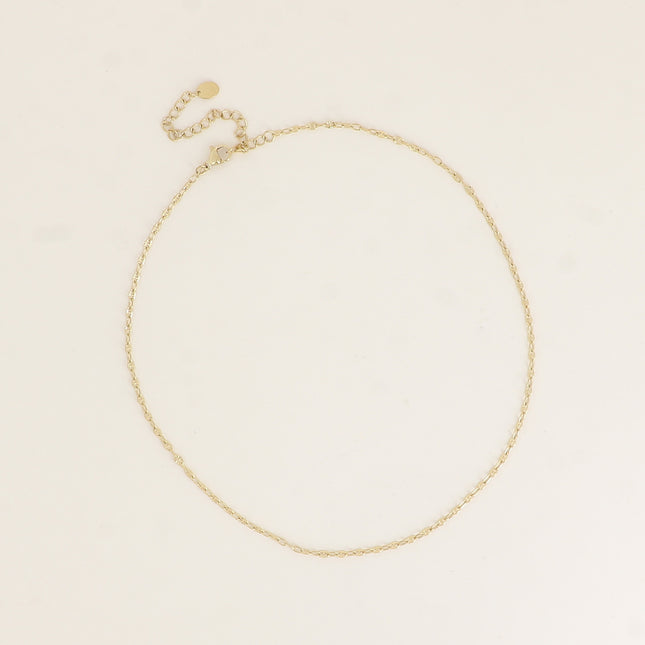 Collier - maille alternée fantaisie style café texturé