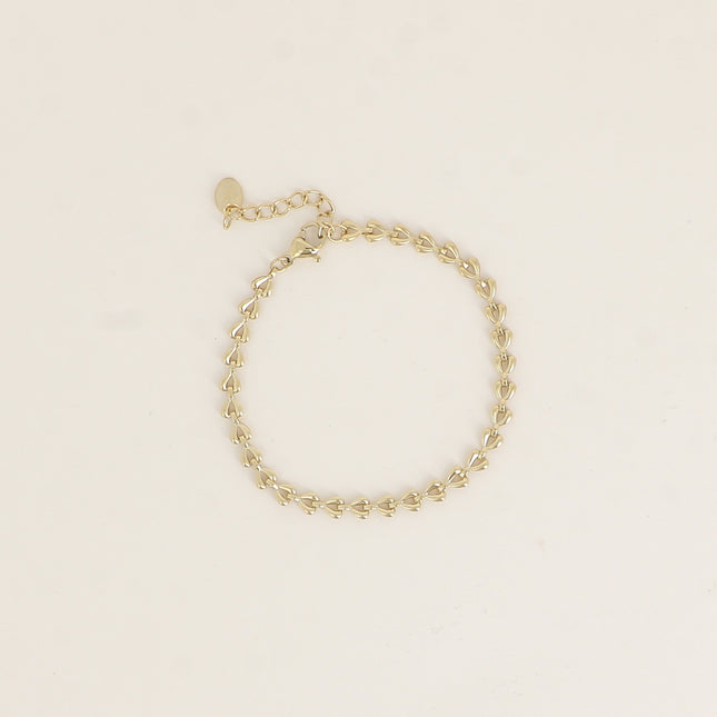 Bracelet - maille en forme de coeur