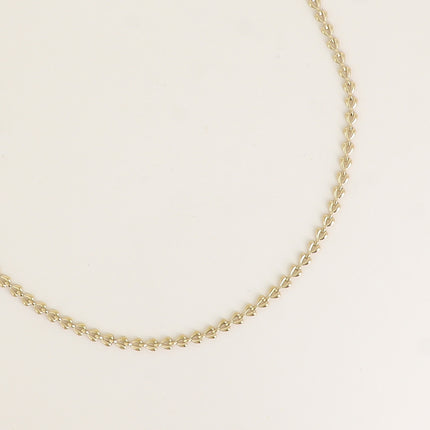 Necklace - heart-shaped mesh