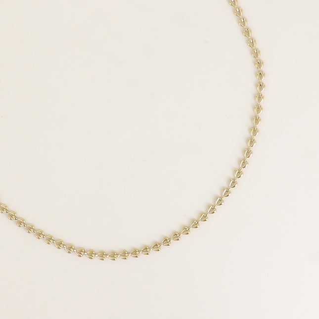 Necklace - heart-shaped mesh