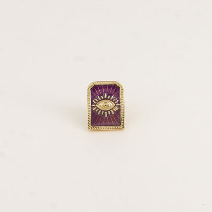 Pin's - Oeil sur fond d'émail