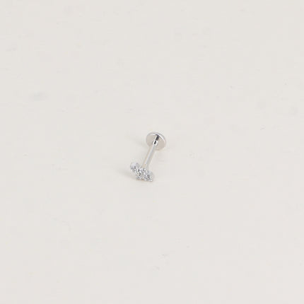 Piercing en titane - 4 cristaux