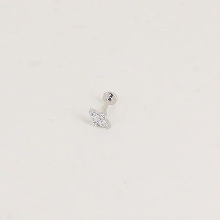 Piercing en titane - 4 petits cristaux