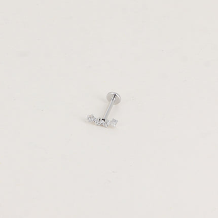 Piercing en titane - 4 cristaux