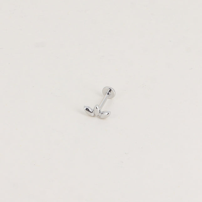 Piercing en titane - feuillage à 3 pétales