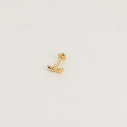 Piercing en titane - feuillage à 3 pétales