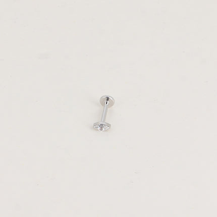 Piercing en titane - cristal oval