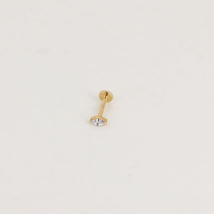 Piercing en titane - cristal oval