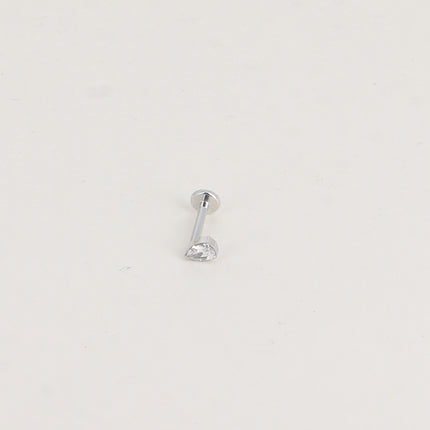 Piercing en titane - goutte en cristal
