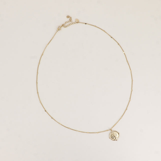 Collier - pendentif rond avec un arbre de vie