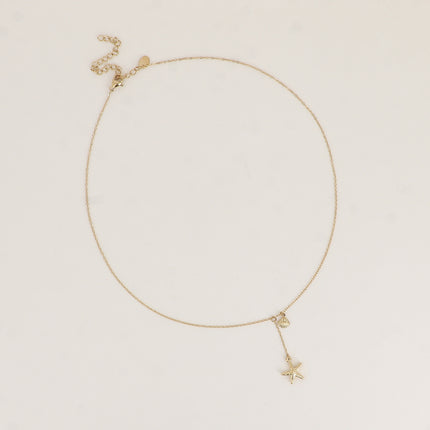 Y necklace - small seashell and starfish