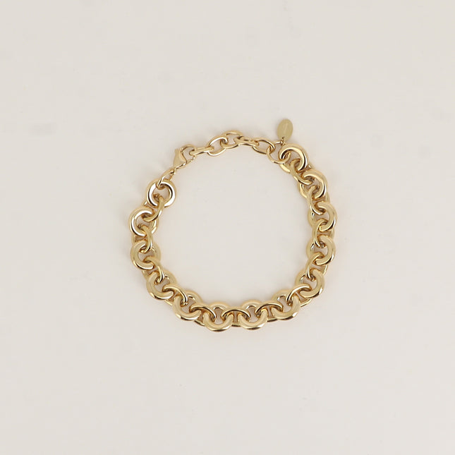 Bracelet - maille aux anneaux ronds et ovales