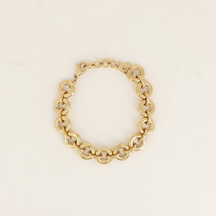Bracelet - maille aux anneaux ronds épais et ovales
