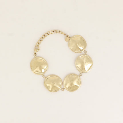 Bracelet - large brushed round pieces
