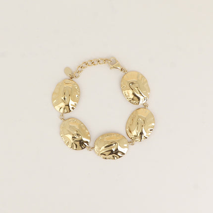 Bracelet - large textured oval pieces