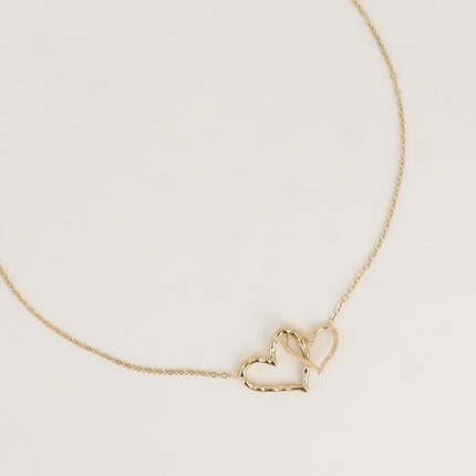 Collier - deux coeurs ajourés
