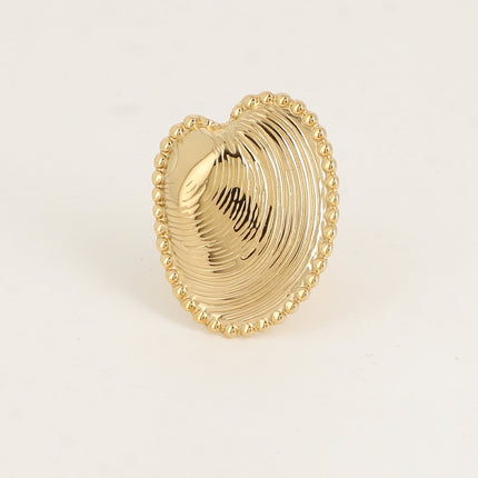 Bague - motif coquillage moule aux contours milgrains