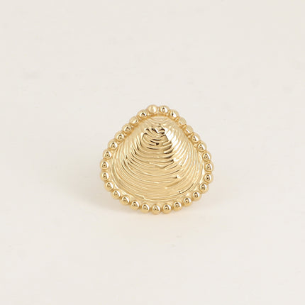 Bague Nerys - motif coquillage aux contours milgrains