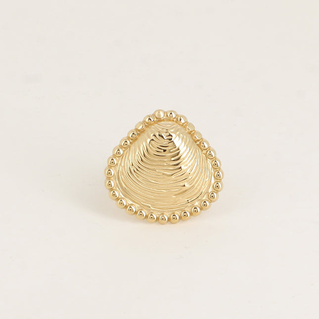 Bague Nerys - motif coquillage aux contours milgrains