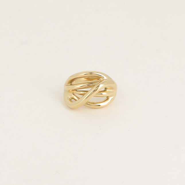 Bague - 5 lignes ondulées