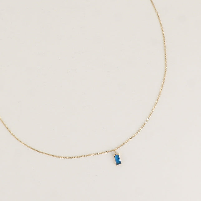 Collier - cristal rectangulaire pendant