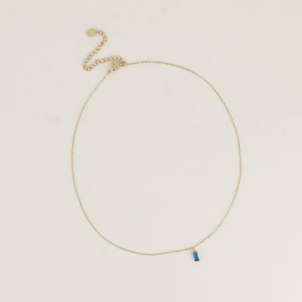 Collier - cristal rectangulaire pendant