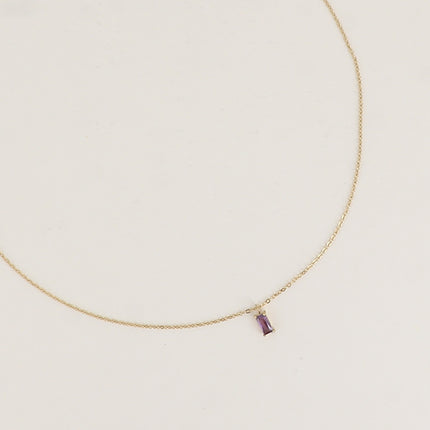 Collier - cristal rectangulaire pendant