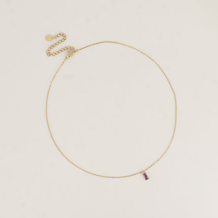 Collier - cristal rectangulaire pendant