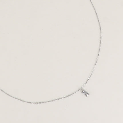 Collier - cristal rectangulaire pendant
