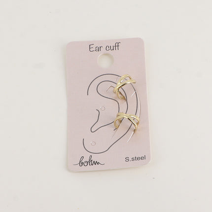 Earcuffs - deux anneaux croisés